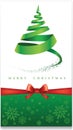 Christmas gift card with Traditional decorations and garlands for Christmas time