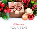 Christmas Gift and Decorations Royalty Free Stock Photo