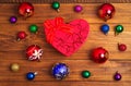 Christmas gift and different christmas toys Royalty Free Stock Photo