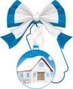 Christmas gift - a house Royalty Free Stock Photo