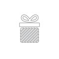 Christmas gift icon illustration vector symbol. xmas gift icon Royalty Free Stock Photo