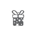 Christmas gift icon illustration vector symbol. xmas gift icon