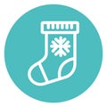 Christmas, gift, presents, sock Isolated Vector icon which can easily modify or edit Royalty Free Stock Photo