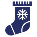 Christmas, gift, presents, sock Isolated Vector icon which can easily modify or edit Royalty Free Stock Photo