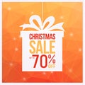 Christmas gift Sale Flyers orange colors, can be used as poster or banner