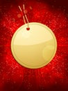 Christmas gift tag background circular red Royalty Free Stock Photo