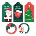 Set of Christmas gift tags Royalty Free Stock Photo