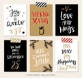 Christmas gift tags and cards with calligraphy. Royalty Free Stock Photo