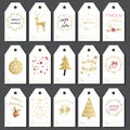 Christmas gift tags set.