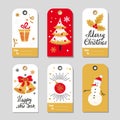 Christmas gift tags set. Royalty Free Stock Photo