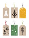 Christmas Gift Tags, set Royalty Free Stock Photo