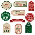 Christmas gift tags, gift tags, tag template, label shapes