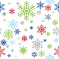 Seamless Christmas snowflake wrapping paper pattern Royalty Free Stock Photo