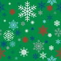 Seamless Christmas snowflake wrapping paper pattern Royalty Free Stock Photo