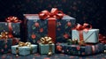 Christmas Gift Wrappings Wallpapers Royalty Free Stock Photo