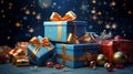 Christmas Gift Wrappings Wallpapers Royalty Free Stock Photo