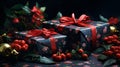 Christmas Gift Wrappings Wallpapers Royalty Free Stock Photo