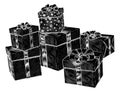 Christmas Gifts Birthday Presents Boxes Pile Stack Royalty Free Stock Photo