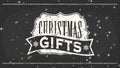 christmas gifts chalk letters over wiped chalkboard