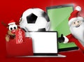 Christmas Gifts 3D Design Background