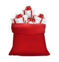 Christmas Gifts Sack Composition Royalty Free Stock Photo