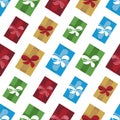 Christmas gifts seamless pattern design Royalty Free Stock Photo