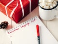 Christmas gifts shopping planning list