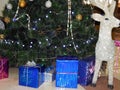 Christmas gifts under the Christmas tree Royalty Free Stock Photo
