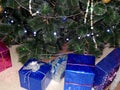 Christmas gifts under the Christmas tree Royalty Free Stock Photo
