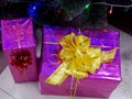 Christmas gifts under the Christmas tree Royalty Free Stock Photo