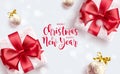 Christmas gifts vector background design. Merry christmas and happy new year greeting Royalty Free Stock Photo