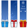 Christmas Gifts Vertical Banners Set Royalty Free Stock Photo