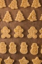 Christmas ginger cookies making still life Royalty Free Stock Photo