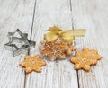 Christmas ginger and honey colorful cookies Royalty Free Stock Photo