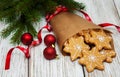 Christmas ginger and honey colorful cookies