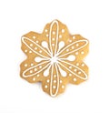 Christmas ginger honey cookies on an isolated white background