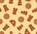 Christmas ginger seamless pattern