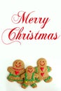 Christmas Gingerbread Cookie Family Isolated on White Background Royalty Free Stock Photo