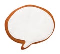 Christmas Gingerbread Cookie In Shape Of Speech Royalty Free Stock Photo