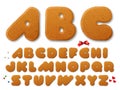 Christmas gingerbread cookies letters Royalty Free Stock Photo
