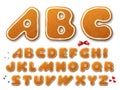 Christmas gingerbread cookies letters Royalty Free Stock Photo