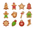 Christmas gingerbread cookies Royalty Free Stock Photo