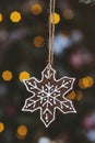 Christmas gingerbread decoration on a tree Royalty Free Stock Photo