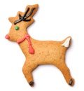 Christmas gingerbread deer cookie Royalty Free Stock Photo