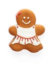 Christmas gingerbread girl cookie