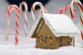 Christmas Gingerbread House Closeup Royalty Free Stock Photo