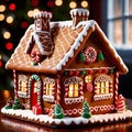 christmas gingerbread house, traditional seasonal baked decoration