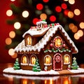 christmas gingerbread house, traditional seasonal baked decoration