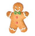 Christmas gingerbread man cookie Royalty Free Stock Photo