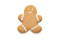 Christmas Gingerbread man cookie isolated on white background Royalty Free Stock Photo